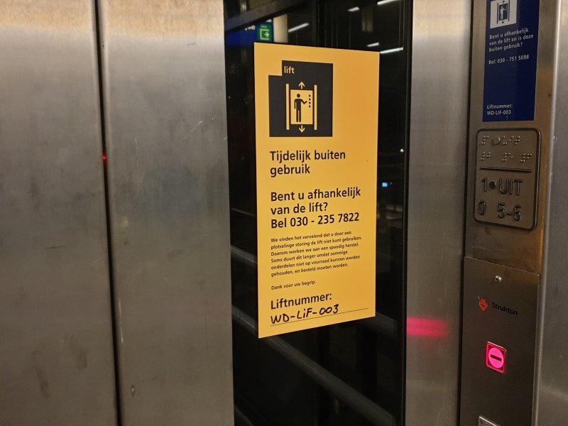ProRail vernieuwt liften op station Amsterdam Amstel
